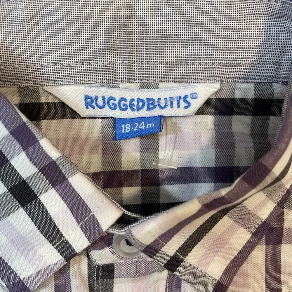 Ruffle Butts‎ Kids NWT Kingsley Plaid Button-Down Shirt